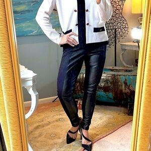 ⭐️Fylo Leather-Style/Poly Combo Leggings!Awesome Fit, Pull-On,Forgiving,Size M